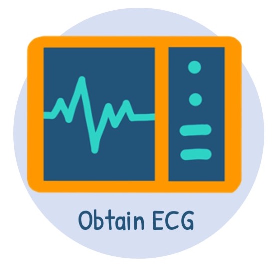 Confirm diagnosis with ECG